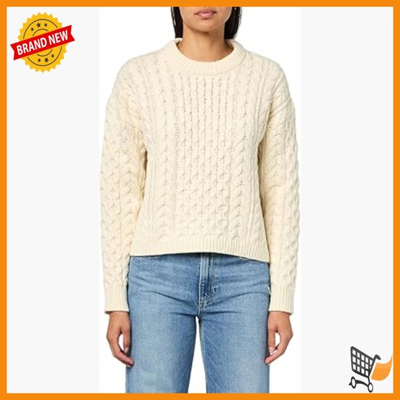 Wool Cashmere Crewneck Pullover Sweater Long Sleeve Standard Length